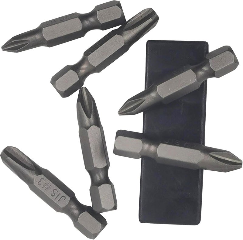 Yrsssa 6Pcs 35mm JIS Screwdriver Bit Set with Magnetic Tip, 1/4 Hex Shank, S2 Alloy Steel & 6-Slot Storage Strip – Perfect for Japanese Motorcycles, Cars, Bicycles, and Equipment (JIS #3x6) - Image 2